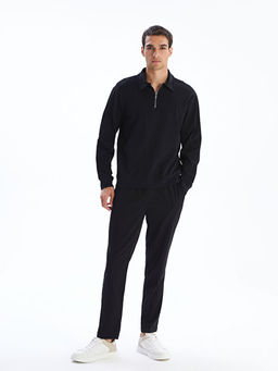 Polo Yaka Erkek Sweatshirt