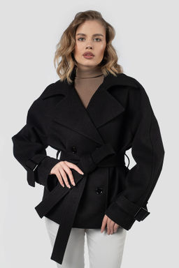 01-12222 Пальто женское демисезонное (пояс)