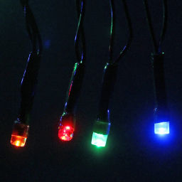 Цена за 2 шт. Гирлянда для дома 7,5м 80 ламп LED зелёный пров.,8 реж, IP-20, Мультицвет