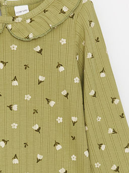 Bebe Yaka Uzun Kollu K?z Bebek Ti??rt ve Tayt 2li Tak?m - Waikiki фото 3