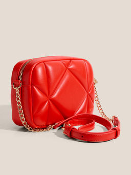 Кросс-боди LOVE MOSCHINO EMBOSSED Q Артикул 4561055, рубиновый  фото 3