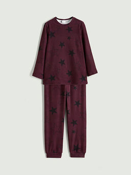 Bisiklet Yaka Bask?l? K?z ?ocuk Pijama Tak?m?