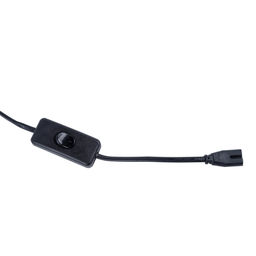 UCX-Q851 LT/300/B BLACK Провод для подключения светильника ULI-Q151 и ULI-Q951, к сети 220В. 300 см, 2 контакта, с кнопкой включения. Черный. ТМ Volpe