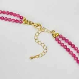 Колье из розового Турмалина и Жемчуга 38 см +