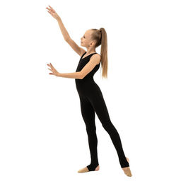 Комбинезон гимнастический Grace Dance, с вырезом на спине, с вырезом под пятку, р. 42, цвет чёрный  фото 8