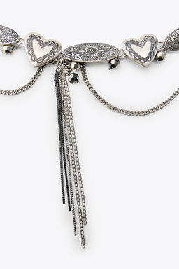 BELT WITH HEART CHARM CHAINS - Zara фото 4
