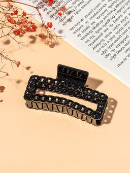 Цена за 12 шт. Крабик для волос «Изабель», прямой, 9 см, чёрный