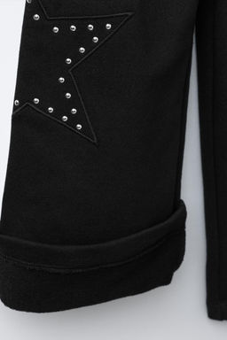 WIDE-LEG TROUSERS WITH STAR STUDS - Zara фото 8