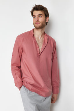 Gul Kurusu Hakim Yaka Regular Fit Kollar? Apoletli Gomlek TMNSS24GO00039