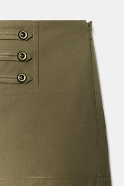 SHORTS MINI BOTONES / Khaki - Zara фото 7