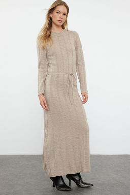 Vizon Maxi Triko Yumusak Dokulu Baglama Detayl? Elbise TWOAW25EL00031 - Trendyolmilla фото 2