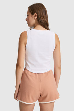 Kad_n Beyaz Bisiklet Yaka Basic Ti__rt - U.s. polo assn фото 5