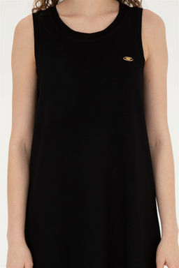 Женское черное трикотажное платье - U.s. polo assn фото 6