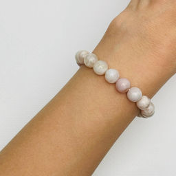 Браслет из цветочного Агата - Радуга самоцветов фото 2