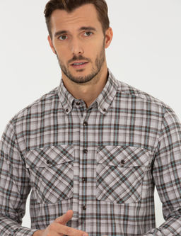 A__k Kahverengi Regular Fit Uzun Kollu G_mlek