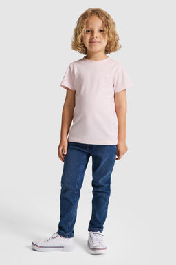 Erkek _ocuk A__k Pembe Bisiklet Yaka Basic Ti__rt