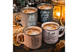 Набор 4 кружек 400 мл 13*9,5*8,8 см Кофе NEW BONE CHINA - Elan gallery фото 5