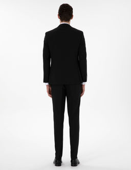 Siyah Extra Slim Fit Yelekli Tak_m Elbise