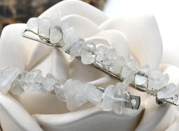 Женская заколка для волос с лунным камнем (Адуляр) 6,5*0,8*1,3см