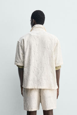CAMISA JACQUARD TEXTURA / Crudo - Zara фото 3
