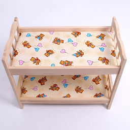 Кровать для кукол, большая двухъярусная, 50×25 см