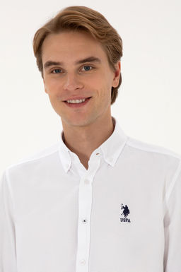 Erkek Beyaz Uzun Kollu Basic G_mlek Sepette S_rpriz _ndirim - U.s. polo assn фото 2