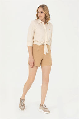 Женские вязаные шорты светло-коричневого цвета Неожиданная скидка в корзине - U.s. polo assn фото 3