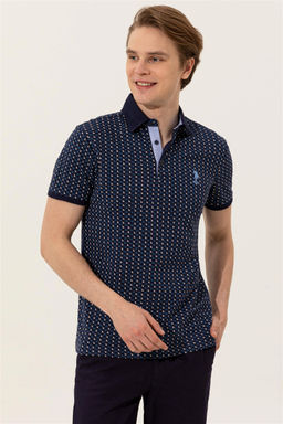 U. S. Polo Assn Мужская темно-синяя футболка с воротником-поло - U.s. polo assn фото 9