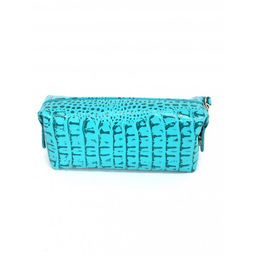 Косметичка Croco-К-721 натуральная кожа (1 отдел), бирюза кайман (72) 263531  фото 2