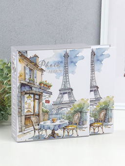 Фотоальбом на 80 фото 10х15 см "Завтрак с видом на Эйфелеву башню" в коробке 5х19х22,8 см