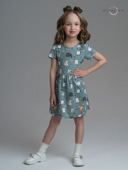 Платье Лето котята хаки - Sovalina фото 5