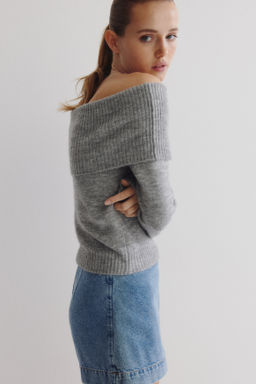 Jersey off-the-shoulder - H&m фото 5