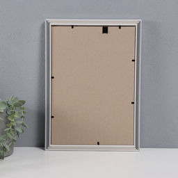 Фоторамка пластик "Пиксель" 21х30 см, серебро (пластик)