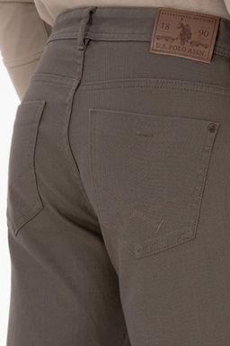 Erkek Regular Fit Vizon Kanvas / Chino Pantolon