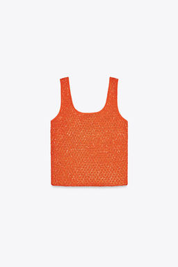 SEQUINNED KNIT TOP - Zara фото 6