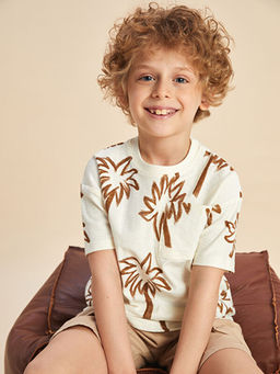 Resort Yaka Bask?l? Erkek ?ocuk Ti??rt