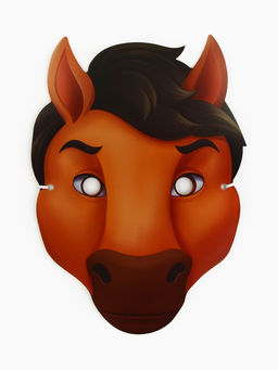 Цена за 5 шт. Маска карнавальная новогодняя Конь 2026