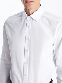 Slim Fit Uzun Kollu Poplin Erkek G?mlek