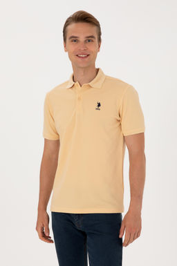 Erkek Regular Fit Polo Yaka Bej Ti__rt Sepette S_rpriz _ndirim
