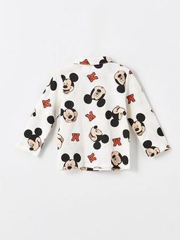Polo Yaka Uzun Kollu Mickey Mouse Bask?l? Erkek Bebek Pijama Tak?m? - Waikiki фото 3