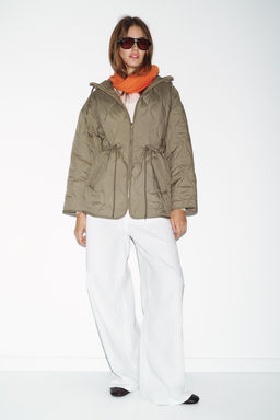 WATER-REPELLENT HOODED PUFFER JACKET