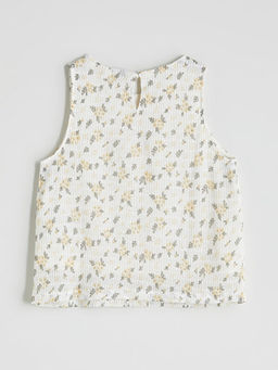 Bisiklet Yaka ?i?ekli K?z ?ocuk Atlet