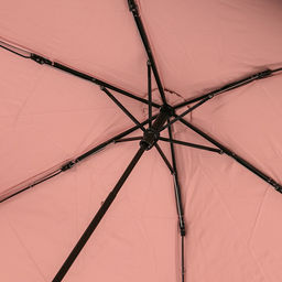 Зонт механический Романтика ткань эпонж (полиэстер) с рюшами + черное УФ-покрытие, 8 лучей, д/купола 86см h58см, 3 сложения, 28см в сложенном виде, алюминиевая ручка, цвет розовый, 227гр (Китай) - Домашняя мода фото 6