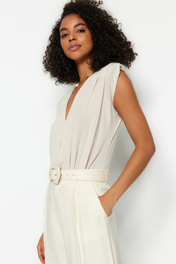 Tas Vatkal? Kruvaze Yaka Esnek C?tc?tl? Orme Body TWOSS23BD00007