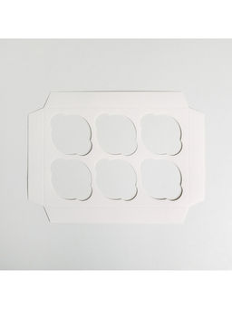 Цена за 5 шт. Коробка для капкейков, кондитерская упаковка, 6 ячеек «23 Февраля», 23×16×10 см