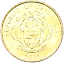 Монета 5 центов 2010 года Сейшелы
