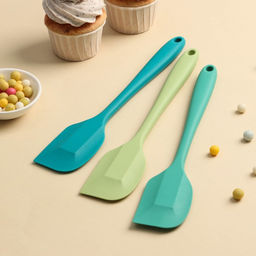 Лопатка кондитерская Доляна «Рэми», 25 см, силикон, МИКС