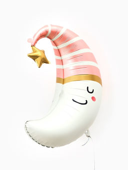 Цена за 2 шт. Воздушный шар фольгированный 28" «Розовый месяц»