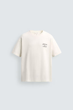 CAMISETA TEXTOS ESTAMPADOS / Blanco
