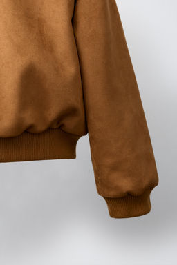 CAZADORA BOMBER EFECTO ANTE / Tostado - Zara фото 7